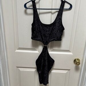 Black Velvet Cutout Dress Lingerie